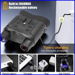 1080P 8X ZOOM Night Vision Binoculars Infrared Head Mount Goggles for Hunting
