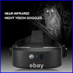 1080P Head Mounted Digital IR Night Vision Goggle Scope HD Outdoor Hunting Gear