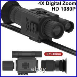1080P Infrared Night Vision Scope 940nm 4X Digital Zoom Night Vision Monocular