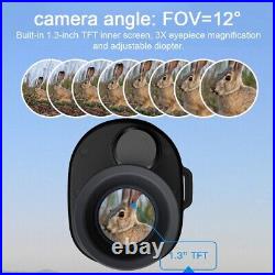 1080P Monocular NV3188 Night Vision 1.3Inch Screen 7 Level Brightness Adjustable