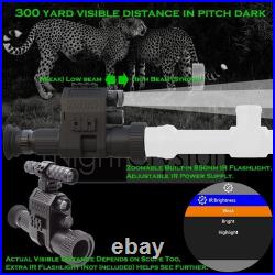 1080p Hunting Night Vision Scope Video Camera Monocular Attachment DVR with B 1080p Hunting Night Vision Scope Video Camera Monocular Attachment DVR with B