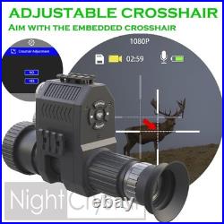 1080p Hunting Night Vision Scope Video Camera Monocular Attachment DVR with B 1080p Hunting Night Vision Scope Video Camera Monocular Attachment DVR with B