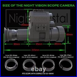 1080p Hunting Night Vision Scope Video Camera Monocular Attachment DVR with B 1080p Hunting Night Vision Scope Video Camera Monocular Attachment DVR with B