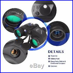 10X50 Binoculars BAK4 With night vision Rangefinder Compass