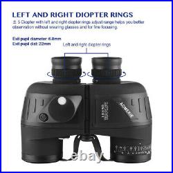 10X50 Binoculars Glimmer Night Vision Rangefinder Compass Waterproof
