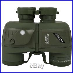 10X50 Day/Night Binoculars & Rangefinder Compass Waterproof Outdoor Hunting Bird