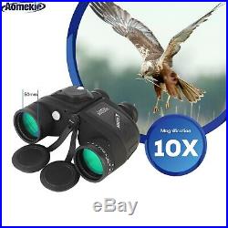 10X50 Low Light Night Vision Binoculars HD with Rangefinder Compass for Hunting