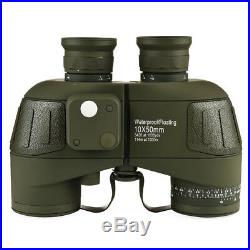 10x50 BAK4 FMC Lens RangeFinder Binoculars Telescope&Compass scope