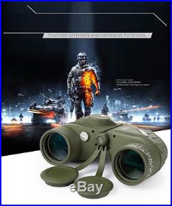 10x50 BAK4 HD Binocular Night Vision Rangefinder Telescope&Compass Waterproof