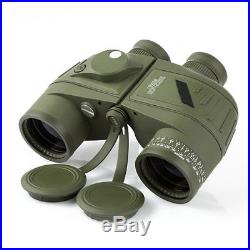 10x50 HD Military Navy Binoculars W Rangefinder Compass Telescope Night Vision