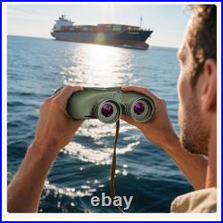 10x50 Marine Binoculars with Night Vision Rangefinder and Waterproof Compass NEW