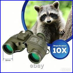 10x50 Marine Binoculars with Night Vision Rangefinder and Waterproof Compass NEW