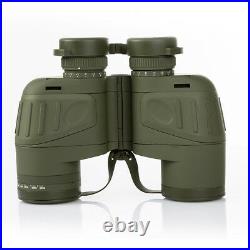 10x50 Optics Binoculars With Compass & Rangefinder Telescope Night Vision