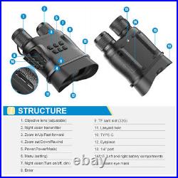 12x Digital Binoculars with Night Vision Zoomable Goggles Video Photo Recorder