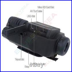 16GB Infrared IR 1.44 LCD Monocular Zoom Night Vision Scope Video Photo+Grip