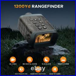 1968ft Night Vision Goggles with Rangefinder 4K 48MP Digital Infrared Binoculars