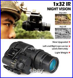 1X32 IR Night Vision Monocular Infrared Digital Scope Helmet Mount for Hunting