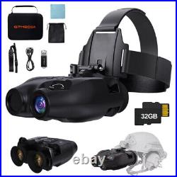 1X Night Vision Goggles Binoculars Digital IR Head Mounted Hunting Rechargeable 1X Night Vision Goggles Binoculars Digital IR Head Mounted Hunting Rechargeable