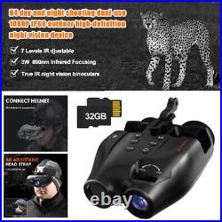 1X Night Vision Goggles Binoculars Digital IR Head Mounted Hunting Rechargeable 1X Night Vision Goggles Binoculars Digital IR Head Mounted Hunting Rechargeable