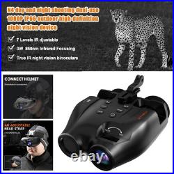 1X Night Vision Goggles Binoculars Digital IR Head Mounted Hunting Rechargeable