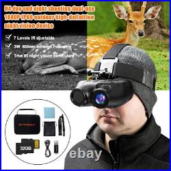 1X Night Vision Goggles Binoculars Digital IR Head Mounted Hunting Rechargeable 1X Night Vision Goggles Binoculars Digital IR Head Mounted Hunting Rechargeable