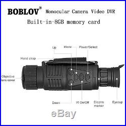 1.44 LCD Monocular Zoom Night Vision Scope Video Photo 5x40 Infrared IR Digital
