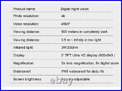 2023 New! Z525 850nm Night Vision Goggles 4K HD Camera Binoculars for Hunting