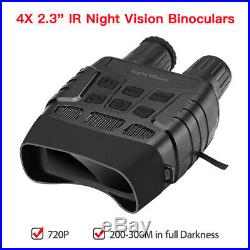 2.3 4X Zoom Night Vision Binoculars 300M in Full Darkness Photos Videos Camera