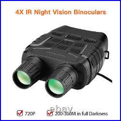2.3 4X Zoom Night Vision Binoculars FOV 10° Fliter Cover 300M IR Night Vision