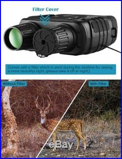 2.3 4X Zoom Night Vision Binoculars Fliter Cover Photos Videos Camera FOV 10°