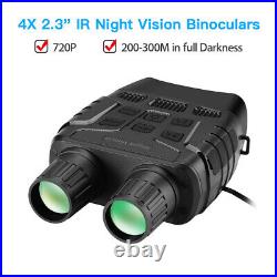 2.3 720P IR Night Vision Binoculars Fliter Cover 300M in Full Darkness FOV 10°