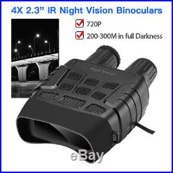 2.3 Inch Screen 4X Zoom IR Night Vision Binoculars Photos Videos Camera FOV 10°