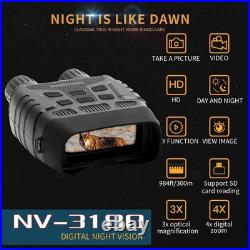 2.3 Night Vision Binoculars 300 Yards IR Telescope 4X Zoom 720P Camera+32GB