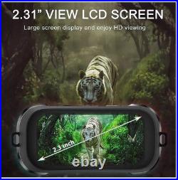 2.3 Night Vision Binoculars 300 Yards IR Telescope 4X Zoom 720P Camera+32GB