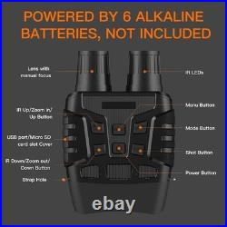 2.3 Night Vision Binoculars 300 Yards IR Telescope 4X Zoom 720P Camera+32GB