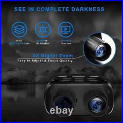 2.3 Night Vision Binoculars 300 Yards IR Telescope 4X Zoom 720P Camera+32GB
