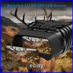 2.3 Night Vision Binoculars 300 Yards IR Telescope 4X Zoom 720P Camera+32GB