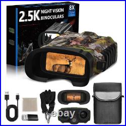 2.5K Night Vision 8X Binoculars Infrared Digital Goggles 3'' IPS Screen Hunting