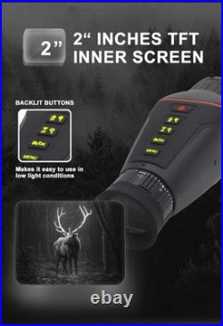 2in Screen 36MP 850nm Infrared Light Night Vision 8X Digital Zoom Hunting IP54