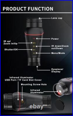 2in Screen 36MP 850nm Infrared Light Night Vision 8X Digital Zoom Hunting IP54
