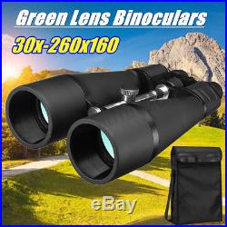 30x-260x160 HD Zoom Night Vision Optical Binoculars 160MM Green Lens Telescopes