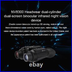 3D 1080P 4K Night Vision Binoculars Infrared Head Mounted Goggles Telescope 8300