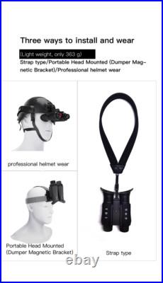 3D 1080P 4K Night Vision Binoculars Infrared Head Mounted Goggles Telescope 8300 3D 1080P 4K Night Vision Binoculars Infrared Head Mounted Goggles Telescope 8300
