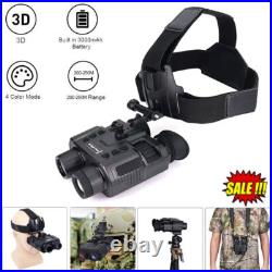 3D 1080P Night Vision Binoculars Goggles Head Mount Infrared Night Vision NV8000