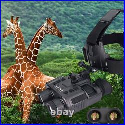 3D 1080P Night Vision Binoculars Goggles Head Mount Infrared Night Vision NV8000