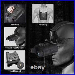 3D Digital Night Vision Binoculars Goggles Head Mount Infrared Hunting Telescope