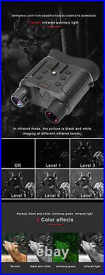 3D Digital Night Vision Binoculars Goggles Head Mount Infrared Hunting Telescope