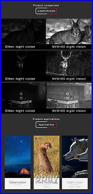 3D Digital Night Vision Binoculars Goggles Head Mount Infrared Hunting Telescope