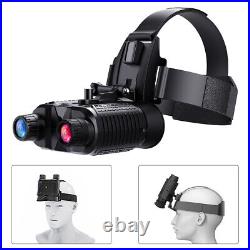 3D Digital Night Vision Binoculars Goggles Head Mount Infrared Hunting Telescope