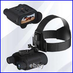 3D Digital Night Vision Binoculars Goggles Head Mount Infrared Hunting Telescope